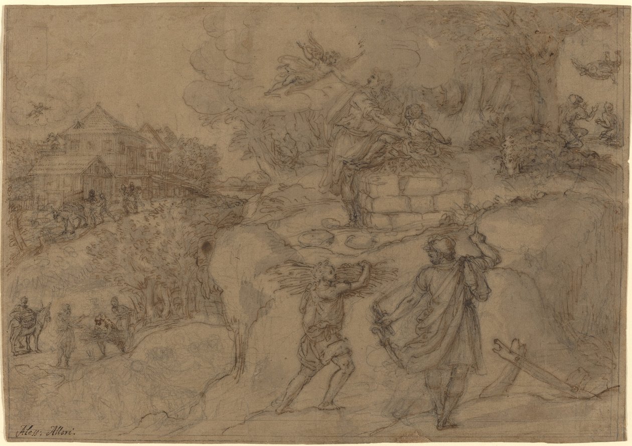 亚伯拉罕的献祭 作者 亚历山德罗·阿洛里（Alessandro Allori）