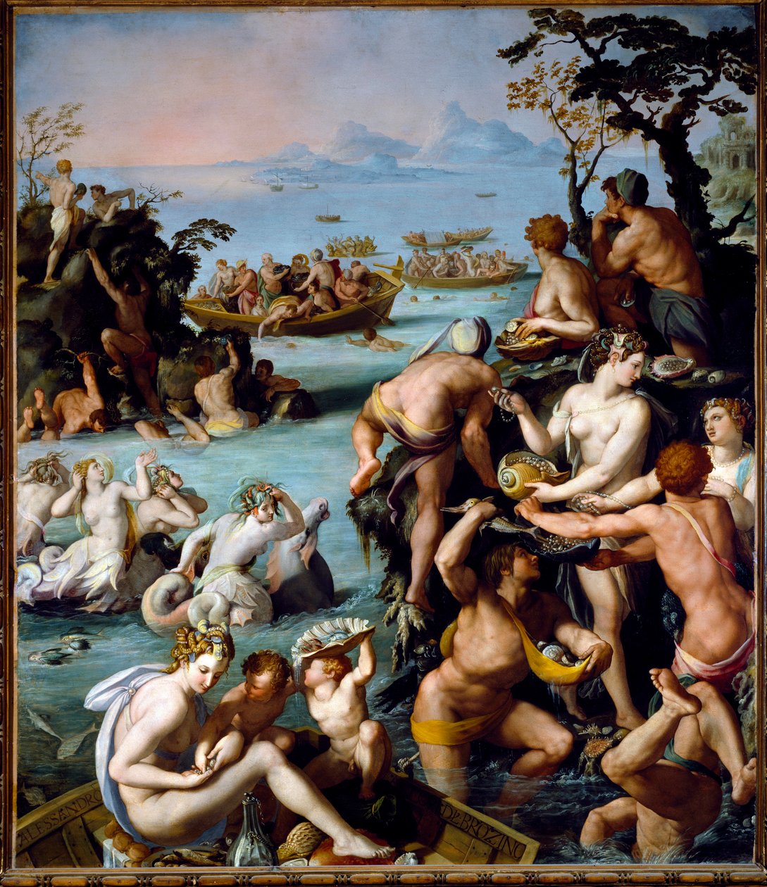 珍珠渔夫，约 1570-1573 年（石板油） 作者 亚历山德罗·阿洛里（Alessandro Allori）
