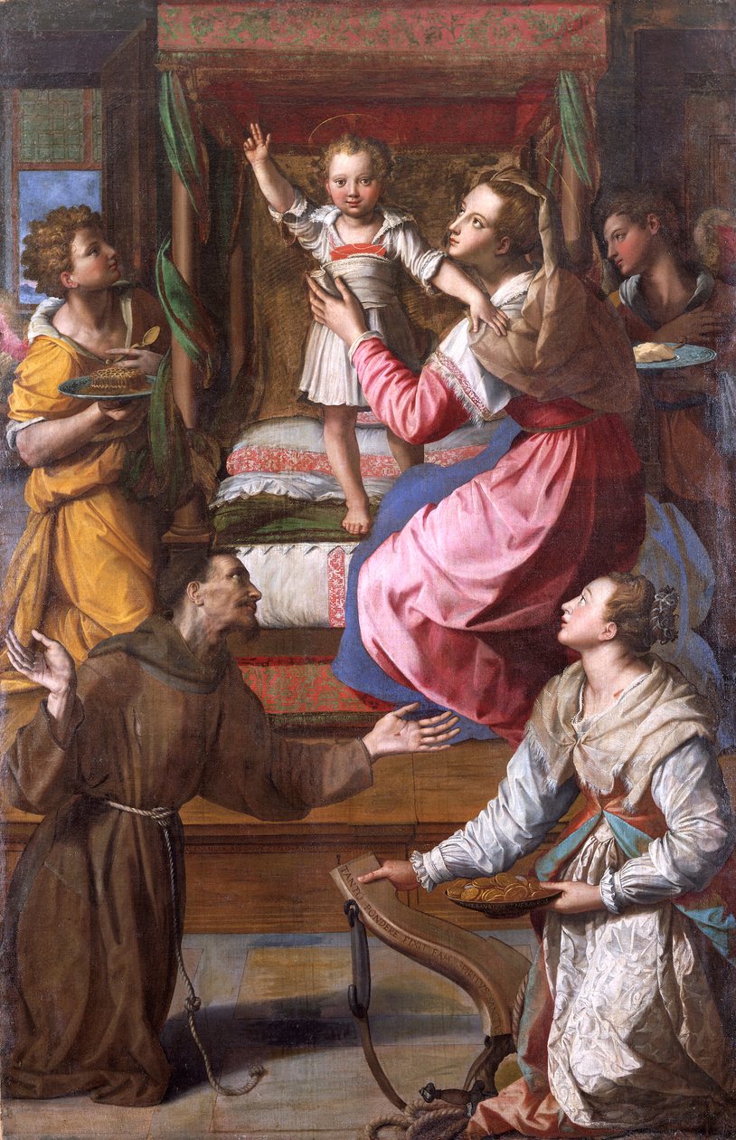 圣母子与圣人弗朗西斯和露西》，1583年 作者 亚历山德罗·阿洛里（Alessandro Allori）
