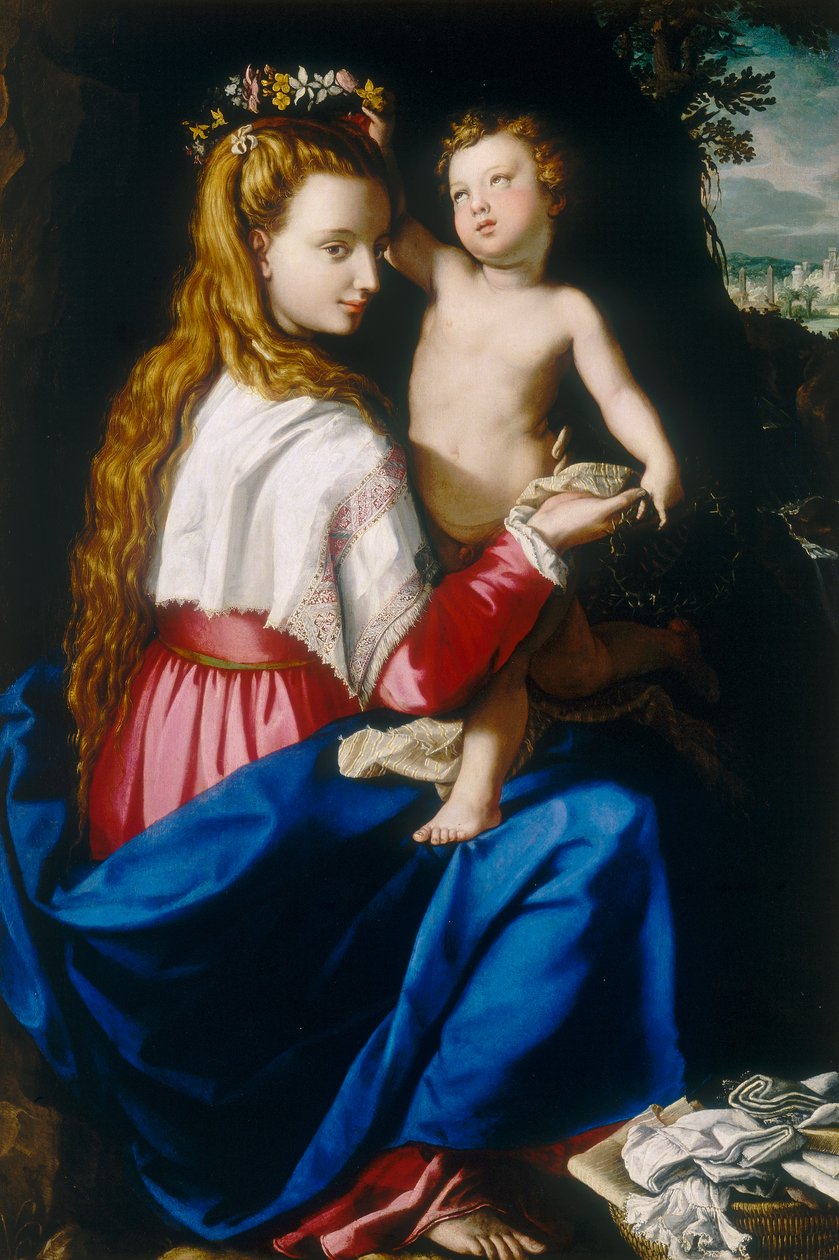 处女与孩子 作者 亚历山德罗·阿洛里（Alessandro Allori）