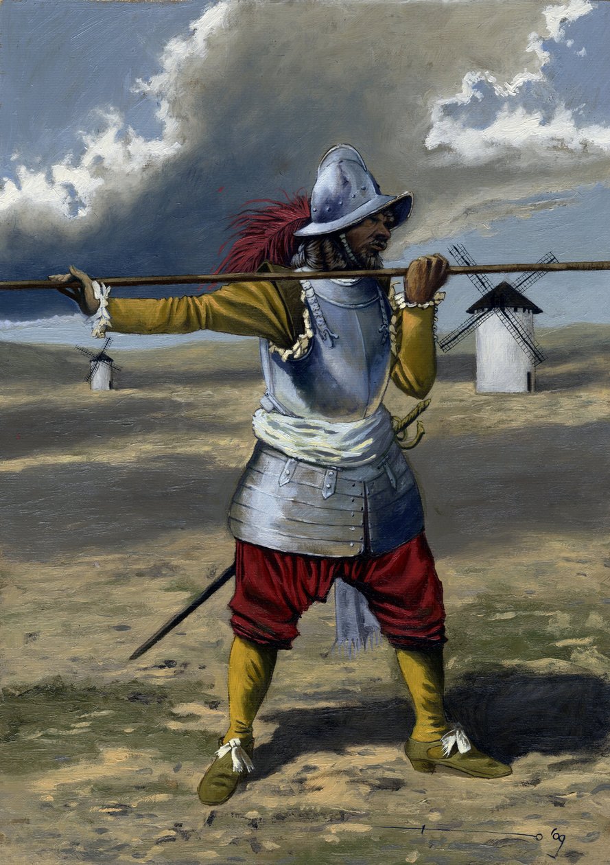 1534 年至 1704 年间西班牙步兵的 Tercio 步兵。亚历山德罗-洛纳蒂绘图 作者 亚历山德罗·洛纳蒂