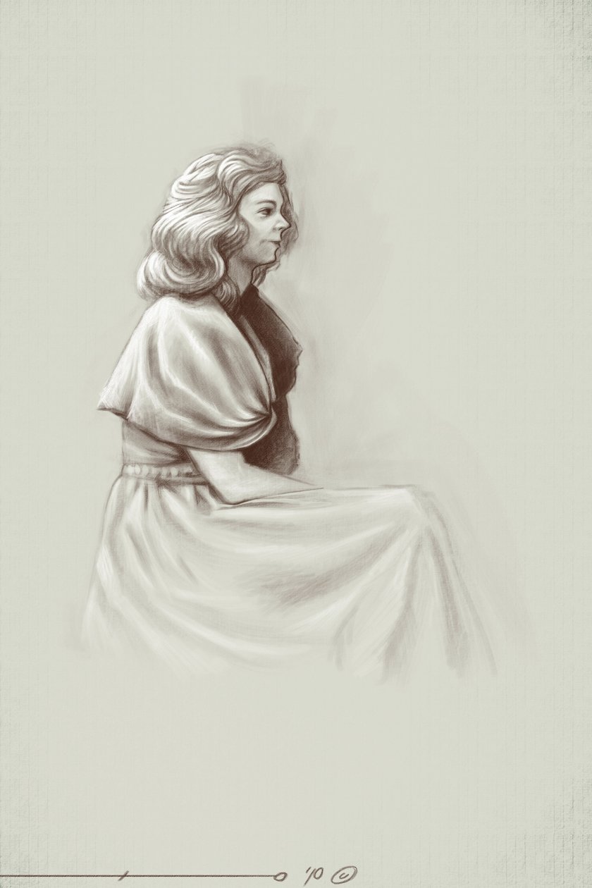 生活在第一帝国下的年轻女性，19 世纪初。插图：亚历山德罗-洛纳蒂。2010 作者 亚历山德罗·洛纳蒂