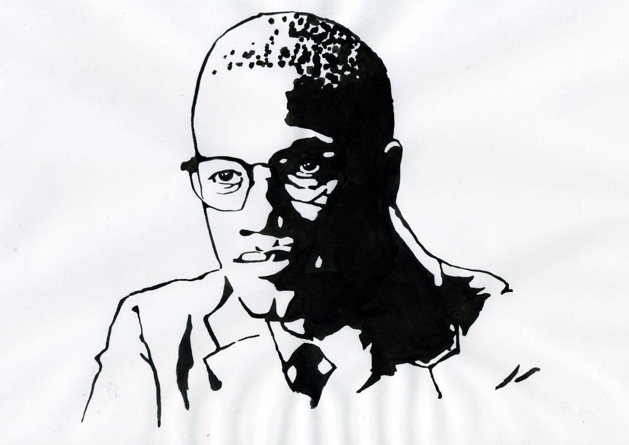 马尔科姆 X (1925-1965) 非裔美国活动家 作者 亚历山德罗·洛纳蒂
