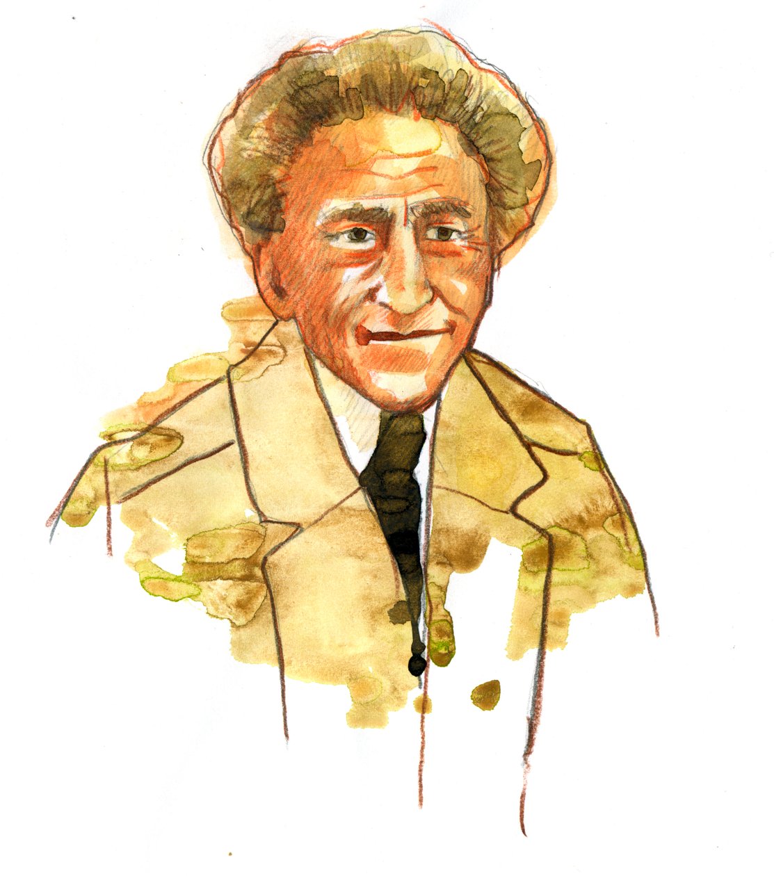 让·谷克多 (Jean Cocteau) 的肖像 (1889-1963) Poet et et Realiateur francais (让·谷克多的肖像法国作家、设计师、剧作家、艺术家和电影制片人) 作者 亚历山德罗·洛纳蒂