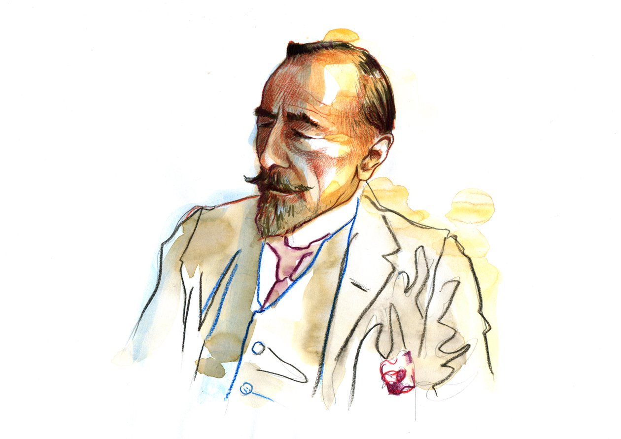 约瑟夫·康拉德 (Joseph Conrad) 肖像 (1857 - 1924)，英国作家，1920 - 1923 年左右（英国作家约瑟夫·康拉德的肖像） 作者 亚历山德罗·洛纳蒂
