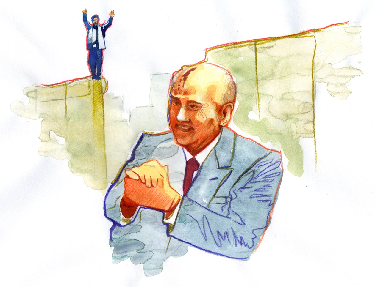 米哈伊尔·戈尔巴乔夫（Gorbachev 或 Gorbachev）肖像（生于 1931 年）俄罗斯政治家 作者 亚历山德罗·洛纳蒂