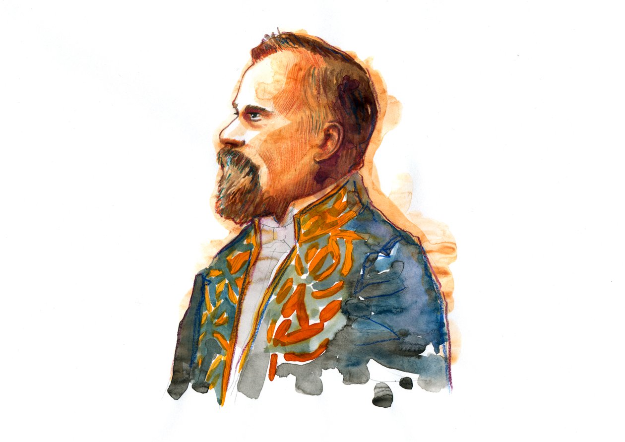 雷蒙德·庞加莱 (Raymond Poincare)（1860-1934 年）肖像，约 1914 年，身着荣誉军团勋章服装（雷蒙·庞加莱法国政治家肖像，约 1914 年） 作者 亚历山德罗·洛纳蒂