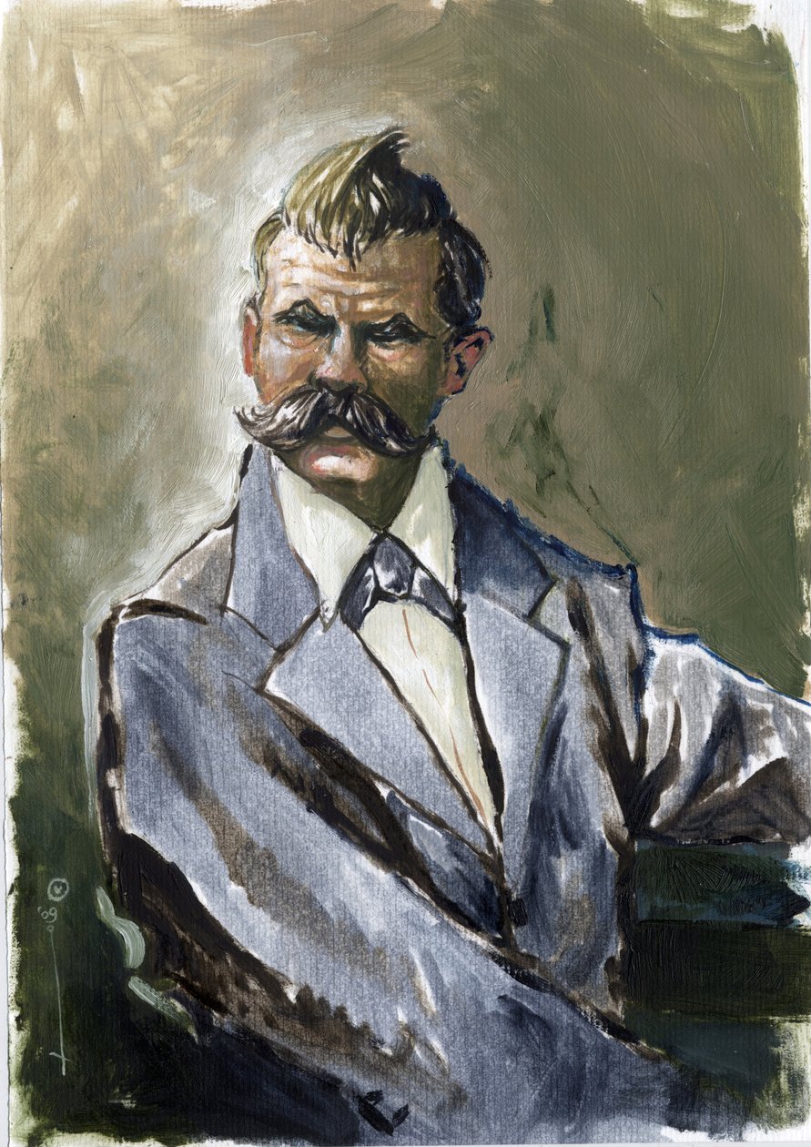 德国哲学家弗里德里希·尼采（Friedrich Nietzsche，1844-1900）的肖像。 作者 亚历山德罗·洛纳蒂