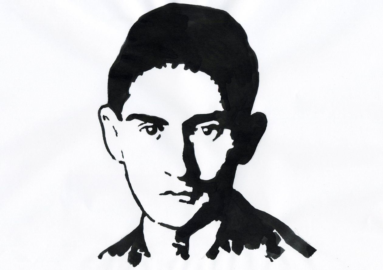 普拉格作家弗朗茨·卡夫卡的肖像（1883-1924）（德语小说家弗朗茨·卡夫卡的肖像） 作者 亚历山德罗·洛纳蒂