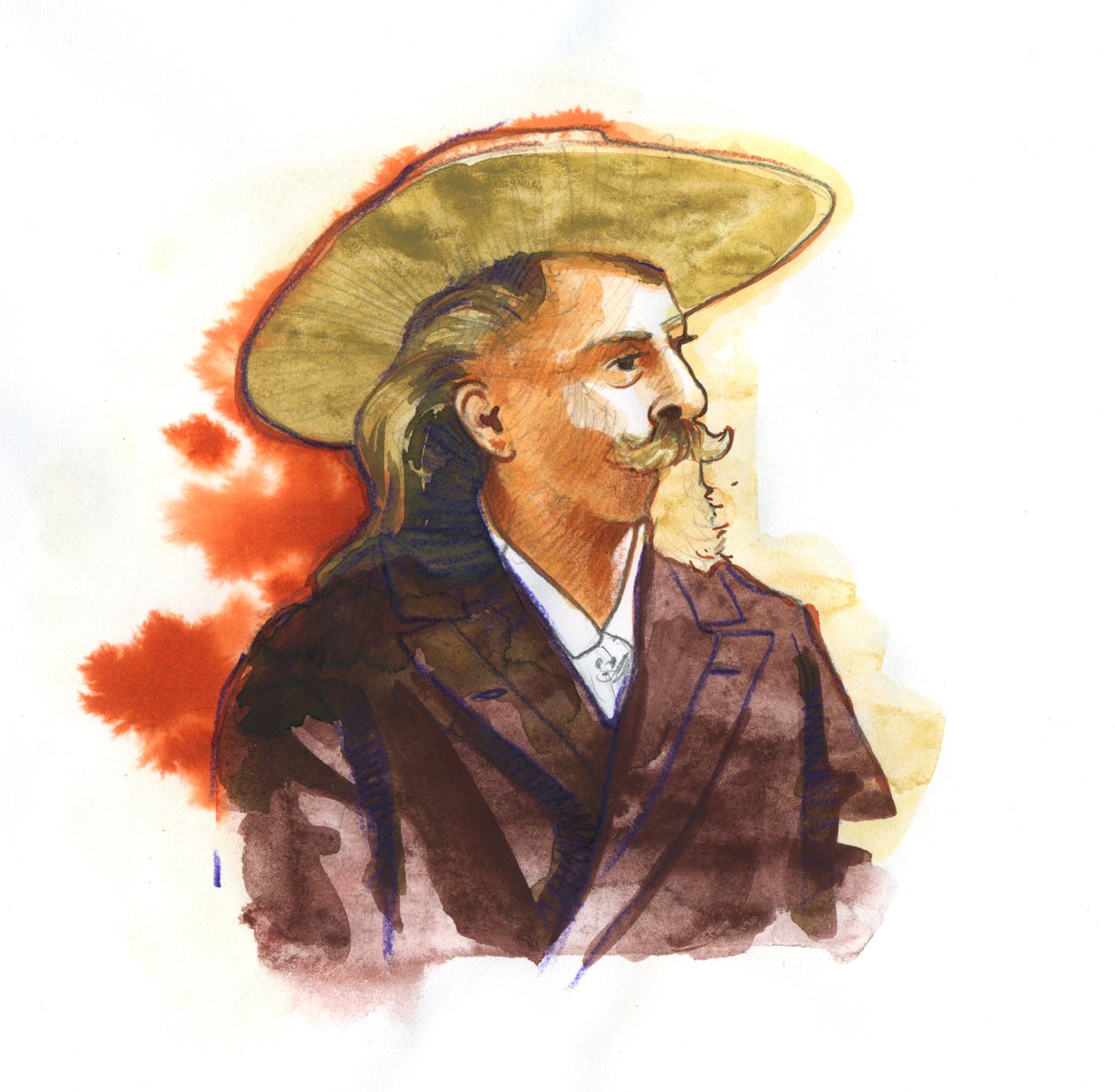 威廉-弗雷德里克-科迪--人称水牛比尔--水牛比尔（1846-1917 年）肖像，威廉-科迪上校 作者 亚历山德罗·洛纳蒂