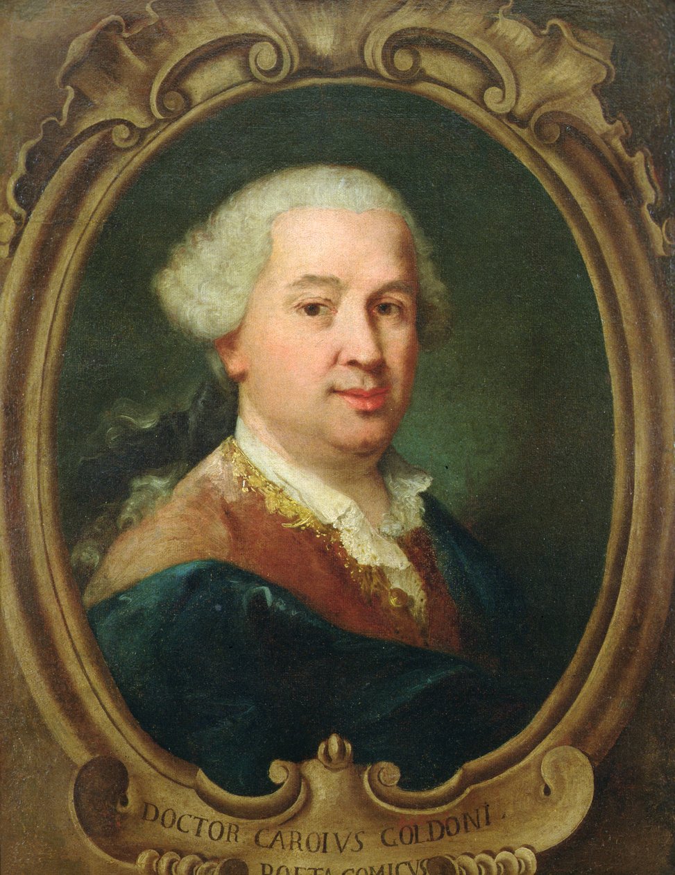 Carlo Goldoni的肖像（1707-93） 作者 亚历山德罗·隆吉