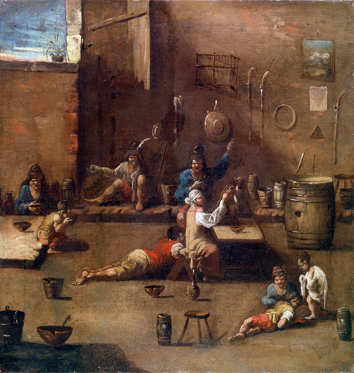 训狗，c1690-1745 作者 亚历山德罗·麦格纳斯科（Alessandro Magnasco）