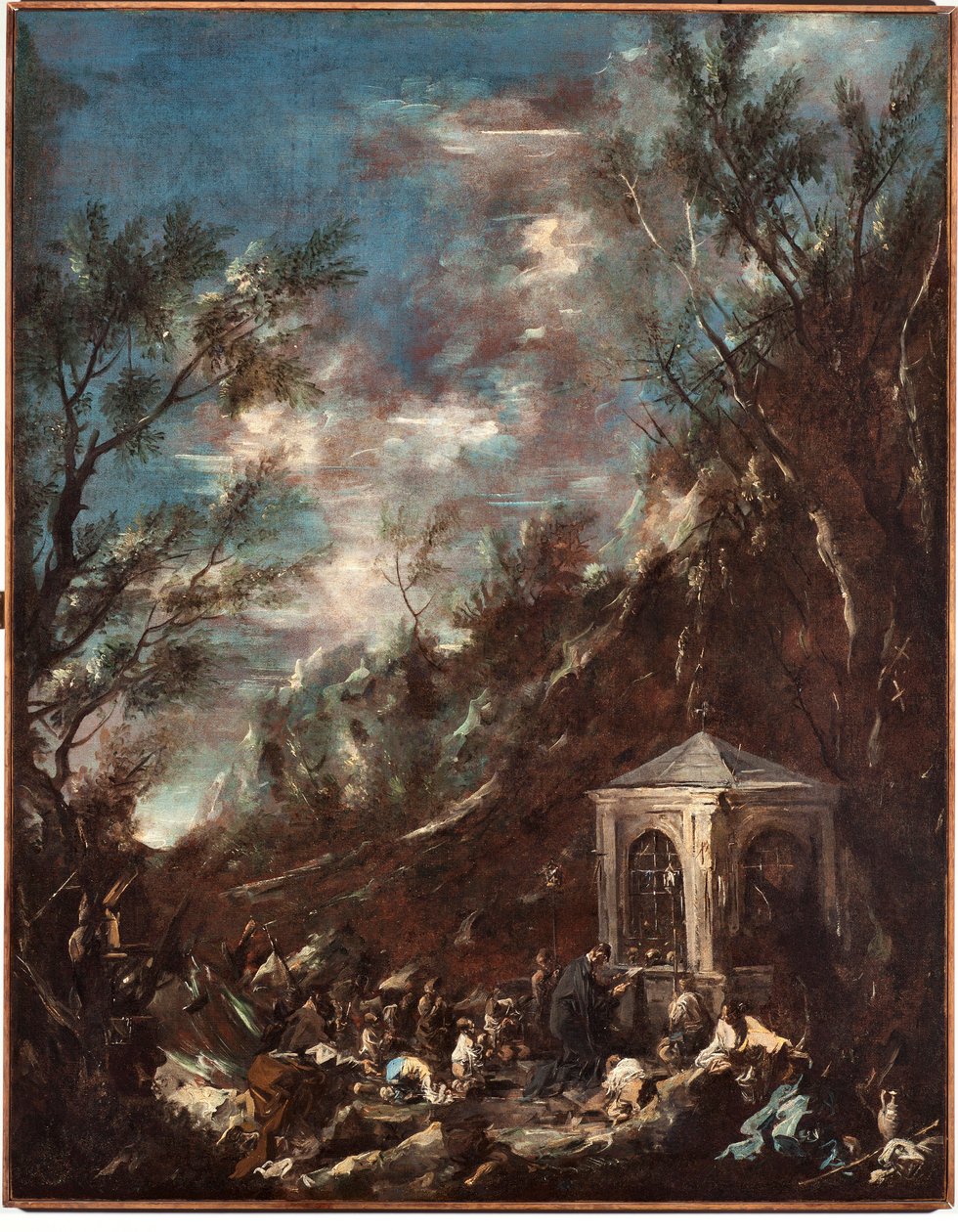 Pelerinage (Pilgrimage) Painting by Alessandro Magnasco dit il Lissandrino (1667-1749) 作者 亚历山德罗·麦格纳斯科（Alessandro Magnasco）
