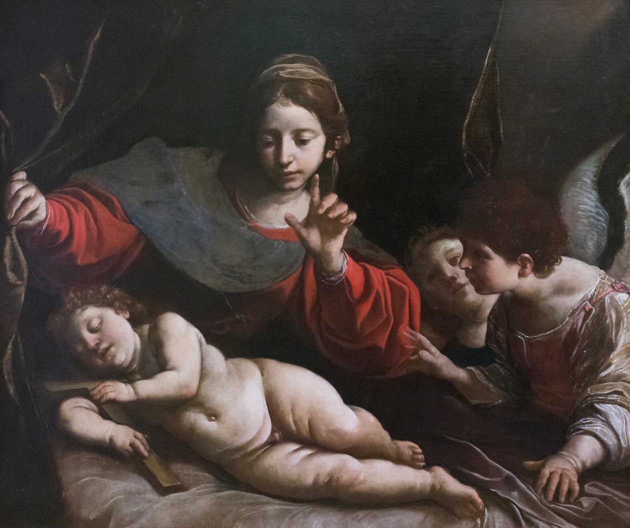 圣母与圣婴和天使 作者 亚历山德罗·提亚里尼（Alessandro Tiarini）