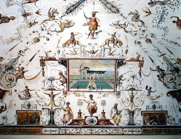 萨莱塔的天花板，约1570年（壁画 作者 Alessandro del (attr.to) 理发师