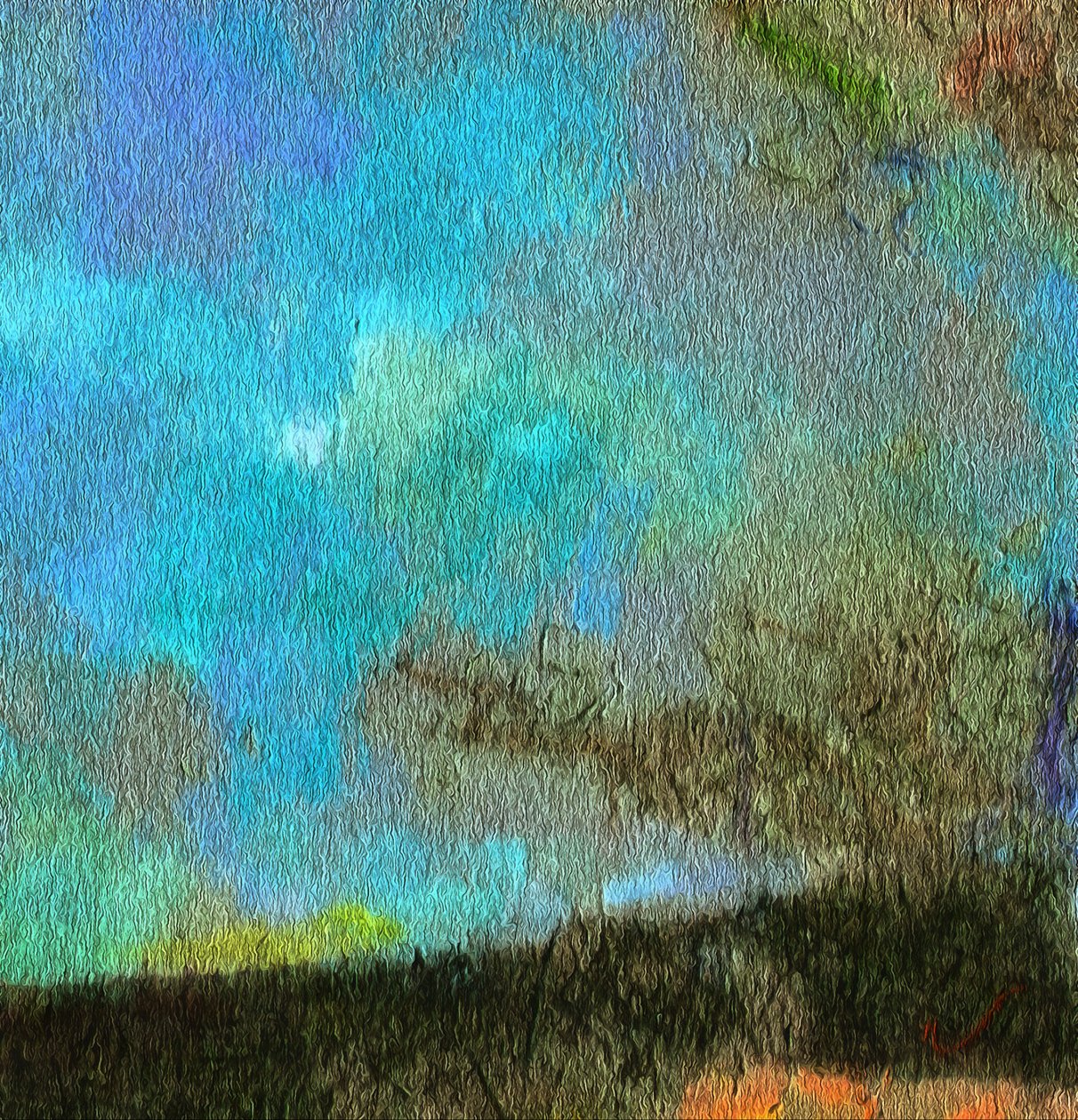 蓝黑色，2017， 作者 亚历克斯·卡明克