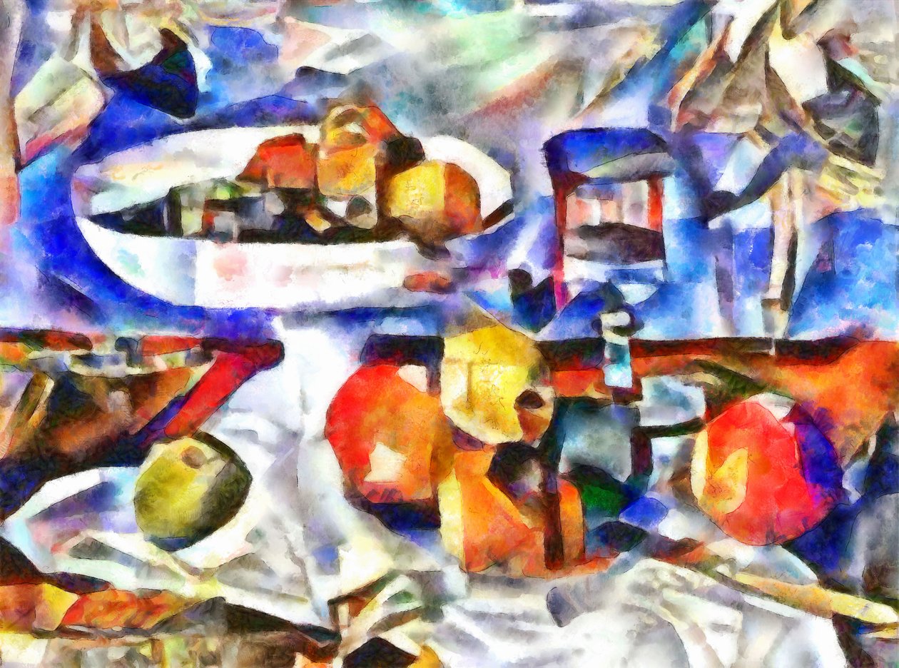 水果和玻璃，2017， 作者 亚历克斯·卡明克