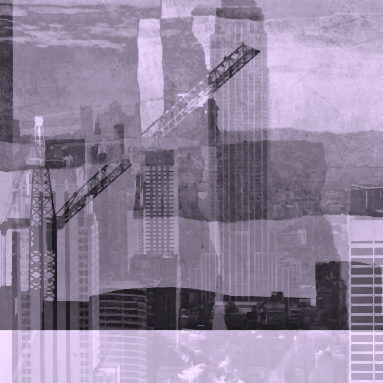 城市景观,2019,(混合媒体;拼贴;发现物) 作者 亚历克斯·卡明克