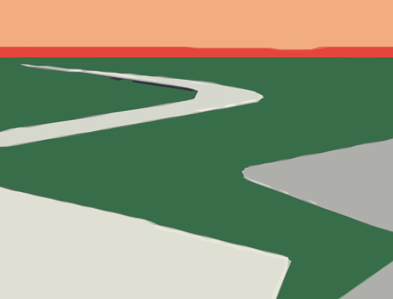 Horizon.Road，2016年，（C-打印） 作者 亚历克斯·卡明克