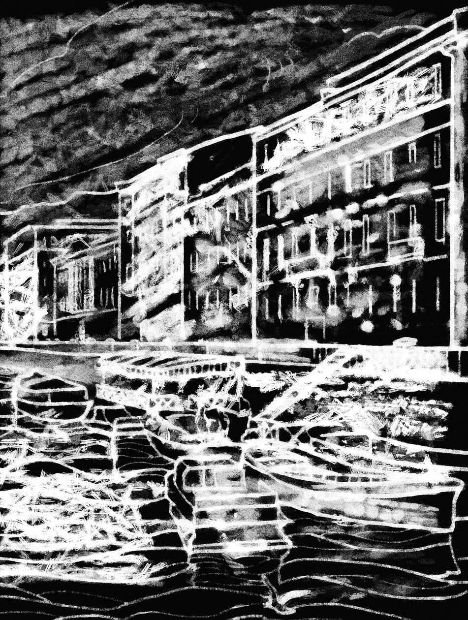 海滨，2020（混合媒体） 作者 亚历克斯·卡明克