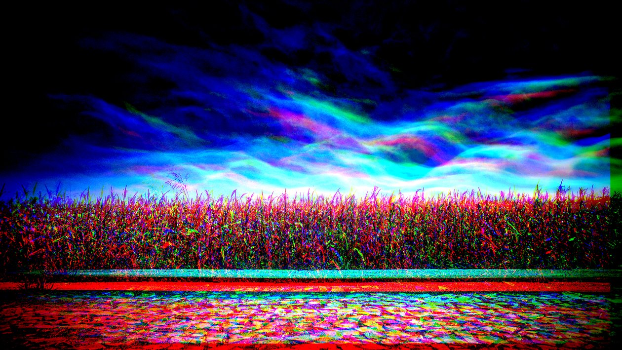 blue screen,2019,(mixed media) 作者 亚历克斯·卡明克