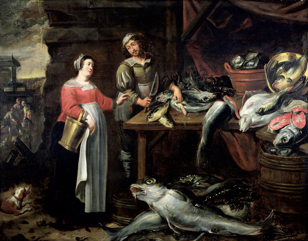 鱼贩 作者 亚历山大·范·阿德里亚森（Alexander van Adriaenssen）