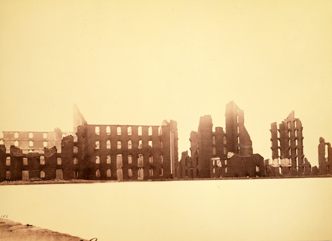1865年，弗吉尼亚州里士满的Gallego Flour Mills遗址（蛋白银印） 作者 亚历山大·加德纳