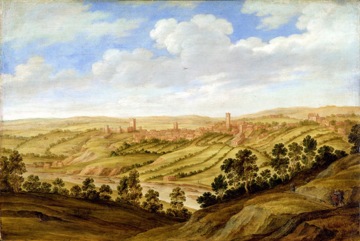 里士满城堡，约克郡，c.1640-41 作者 亚历山大·基林克斯（Alexander Keirincx）