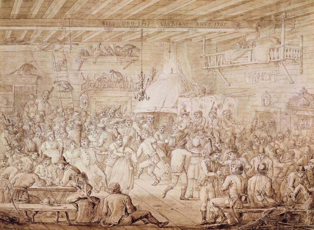 1797年，Kosciuszko的军队在旅馆里玩耍 作者 亚历山大·奥西波维奇·奥尔洛夫斯基