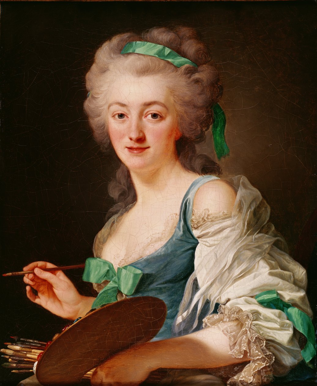 Anne Vallayer-Coster的肖像，1783年 作者 亚历山大·罗斯林