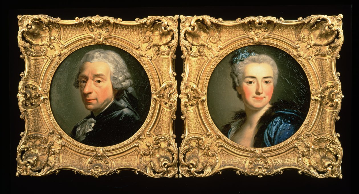 Francois Boucher（1703-70）及其妻子Marie-Jeanne Buseau的肖像 作者 亚历山大·罗斯林