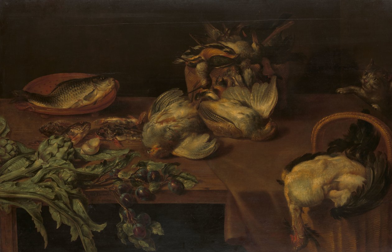 野禽静物 作者 亚历山大·阿德里亚森（Alexander Adriaenssen）