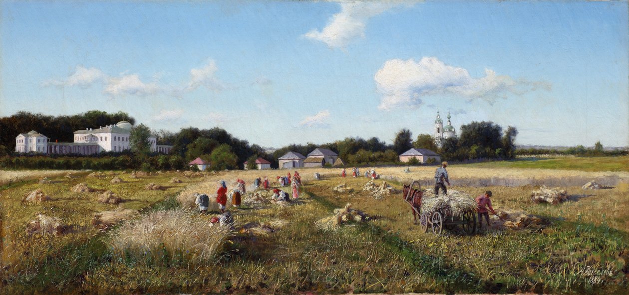收获，1884年。 作者 亚历山大·阿列克谢耶维奇·基谢列夫