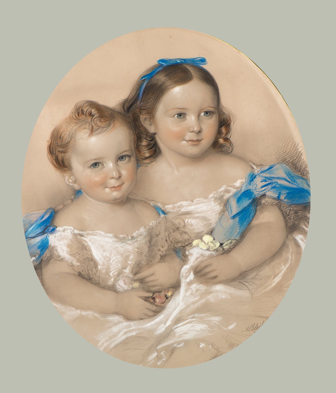 Double Portrait of Mary Sime Greig and David Middleton Greig 作者 亚历山大·布莱克利