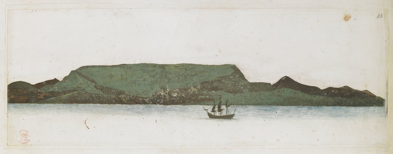 添加 MS 15507 f.13 Endeavour，火地岛沿岸 作者 亚历山大·布坎（Alexander Buchan）