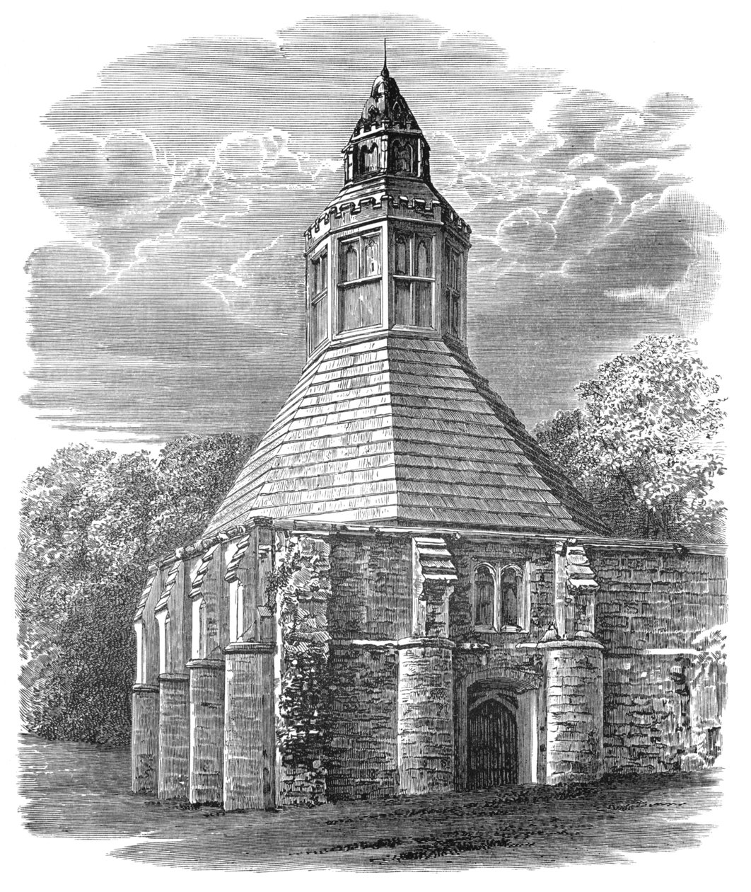 Abbots Kitchen，格拉斯顿伯里修道院，c1880，1897年 作者 亚历山大·弗朗西斯·莱登