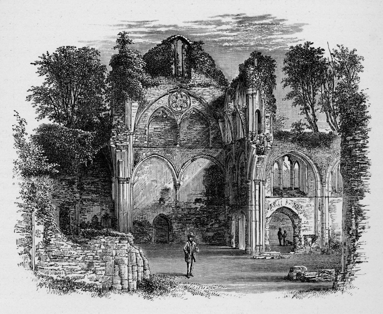 南Transept，Netley修道院，c1880，1897年 作者 亚历山大·弗朗西斯·莱登