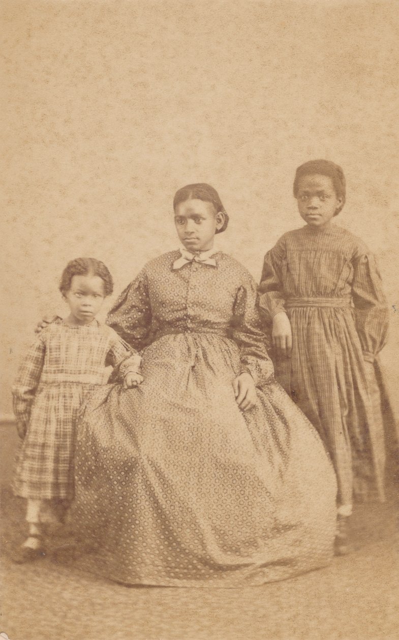 一个年轻女人和两个孩子的肖像画，1864-1866年。 作者 亚历山大·加德纳