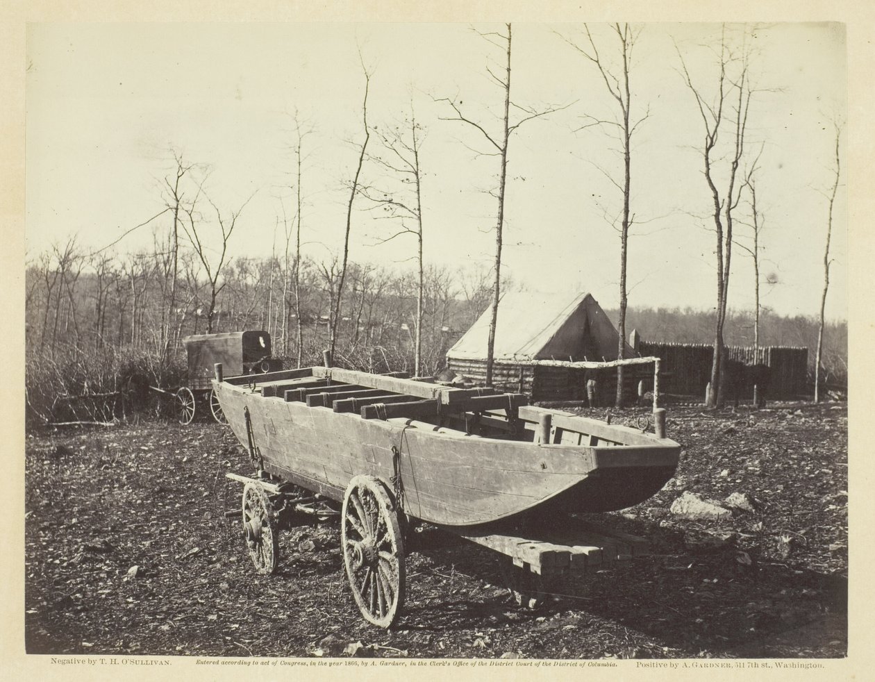 浮舟，弗吉尼亚州布兰迪站，1864年2月。 作者 亚历山大·加德纳