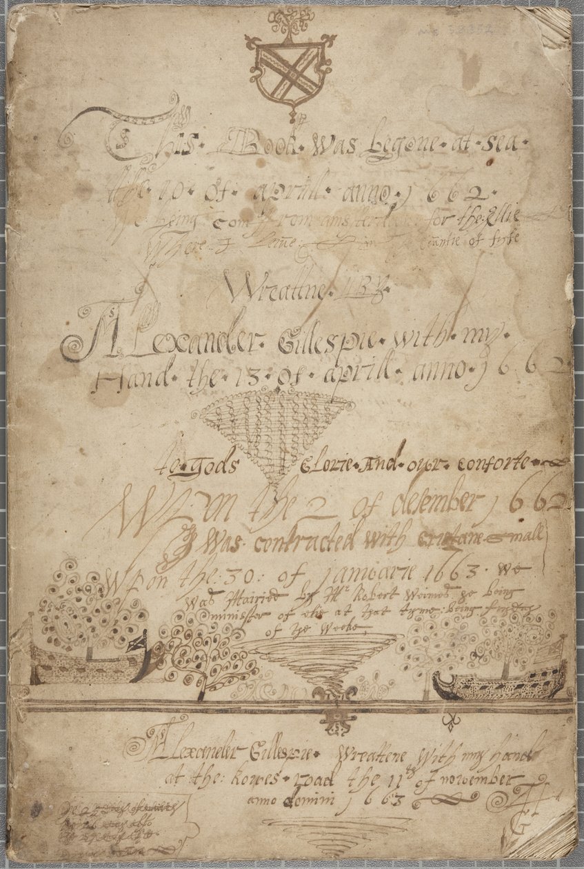 Alexander Gillespie杂志，1662-85 作者 亚历山大·吉莱斯皮