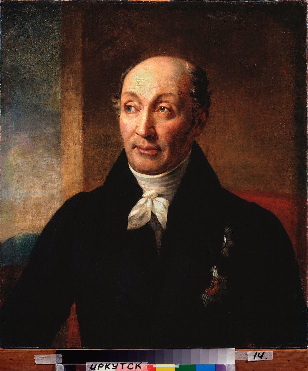 国务卿米哈伊尔·斯佩兰斯基伯爵肖像 (1772-1839) - 亚历山大·格里戈里耶维奇·瓦尔内克 (Alexander Grigoryevich Varnek, 1782-1843) 绘画，布面油画 作者 亚历山大·格里戈里耶维奇·瓦尔涅克