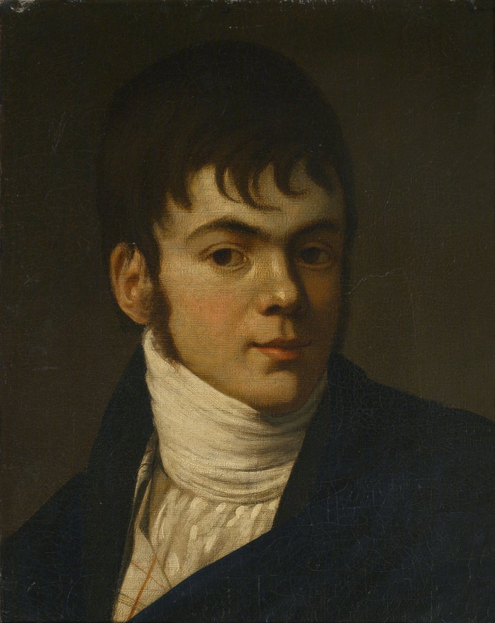 Alexander Khristoforovich Vostokov 1781-1864, 1803-1804的肖像画 作者 亚历山大·格里戈里耶维奇·瓦尔涅克