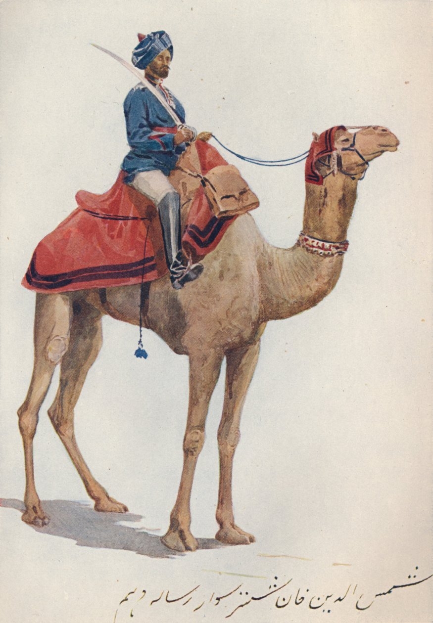 第10孟加拉枪骑兵的骆驼苏瓦，c1880年1905年。 作者 亚历山大·亨利·哈勒姆·默里