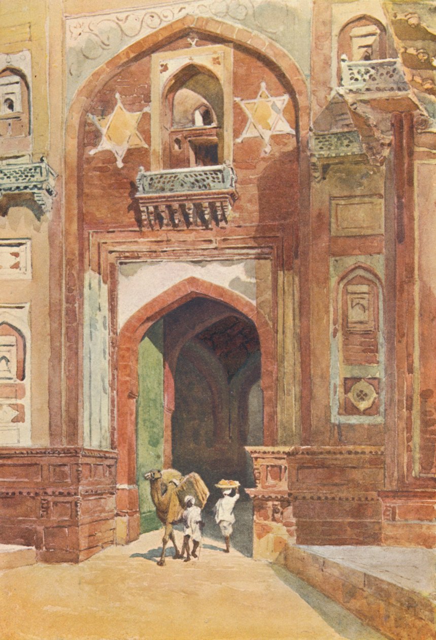 阿格拉堡（Agra Fort）-德里门内，大约1880年，1905年。 作者 亚历山大·亨利·哈勒姆·默里