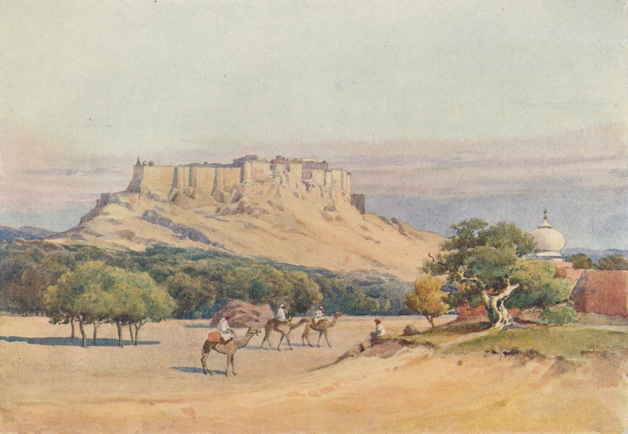 焦特布尔-堡垒的全景，c1880年1905年。 作者 亚历山大·亨利·哈勒姆·默里