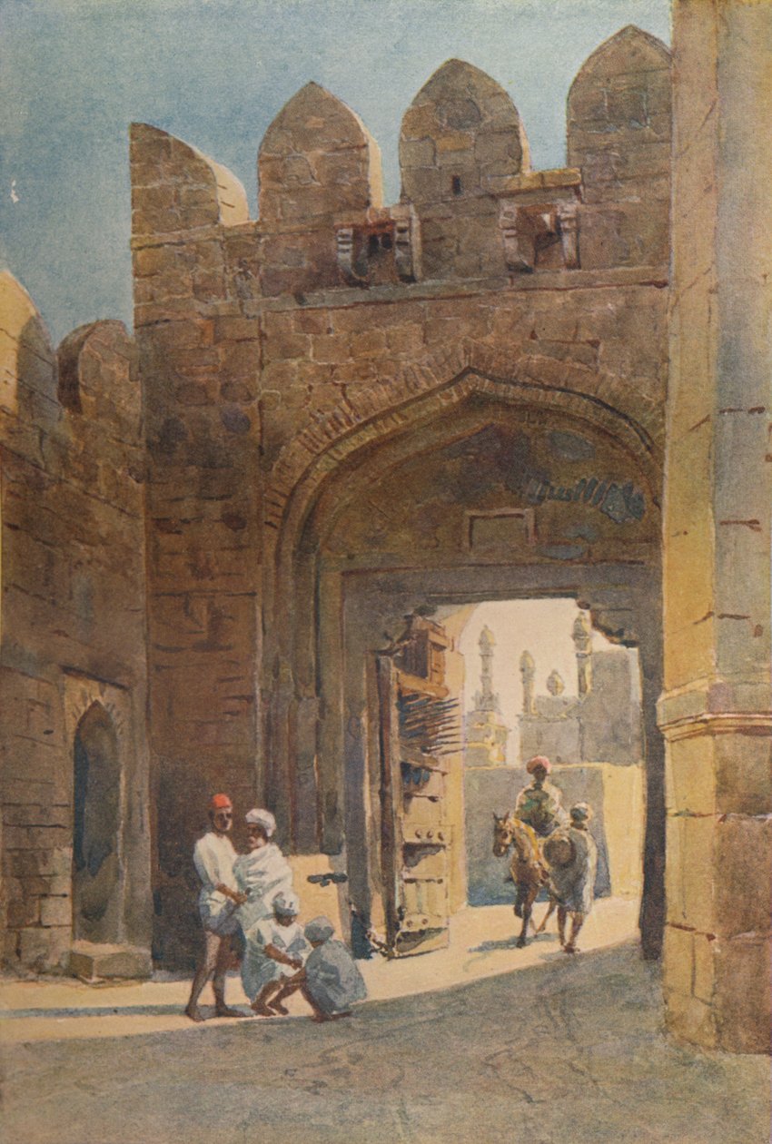 沙布尔（Shahpur）门，比贾布尔（Bijapur），c1880年1905年。 作者 亚历山大·亨利·哈勒姆·默里