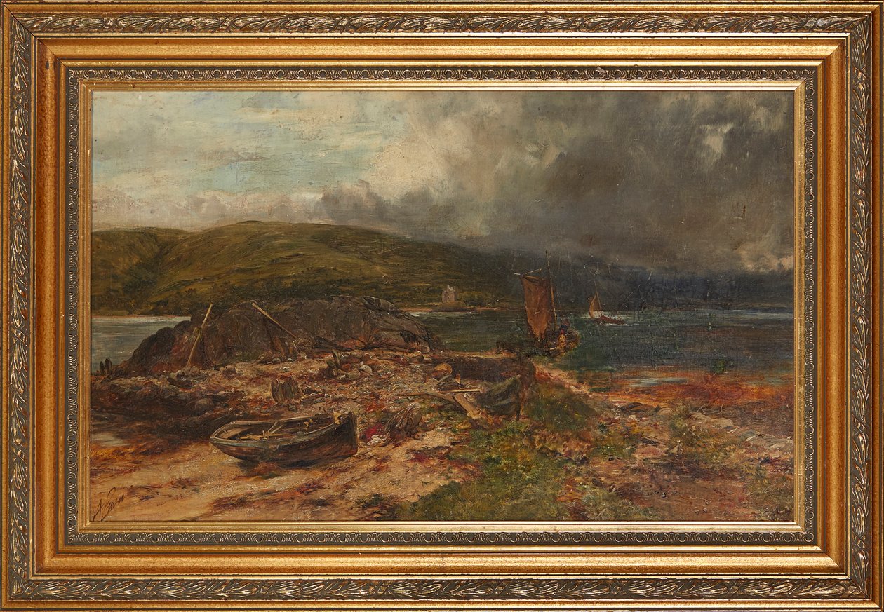 露营场》（布面油画，铺在木板上） 作者 亚历山大·尼尔（Alexander Jnr）。弗雷泽