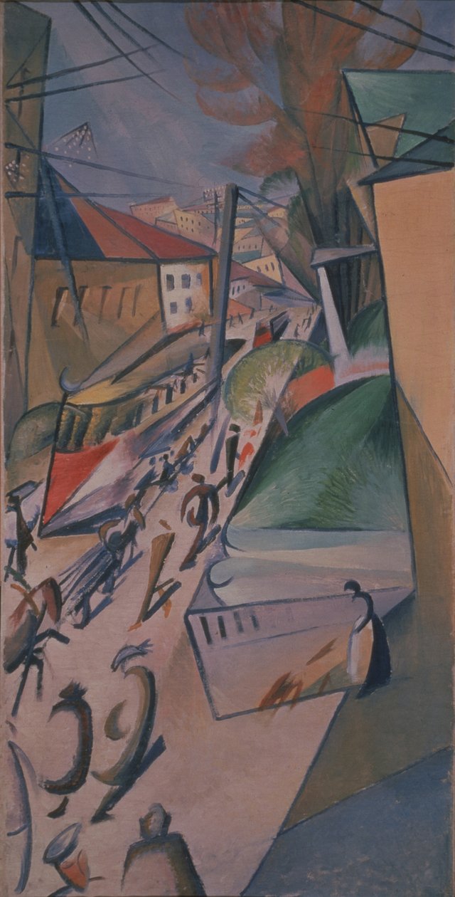 有轨电车，1914年 作者 亚历山大博戈马佐夫