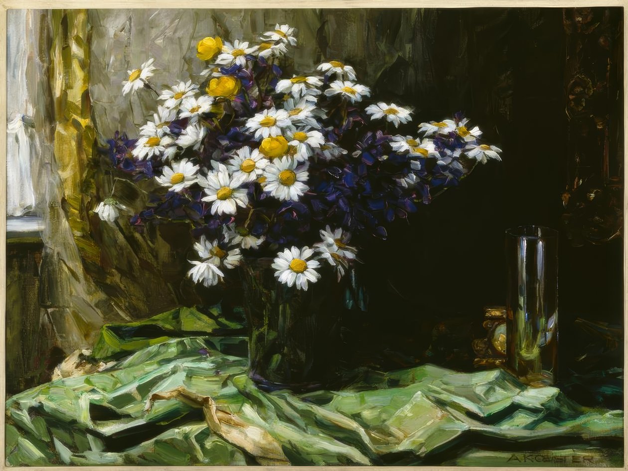 A.Koester，花静物 作者 亚历山大·科斯特
