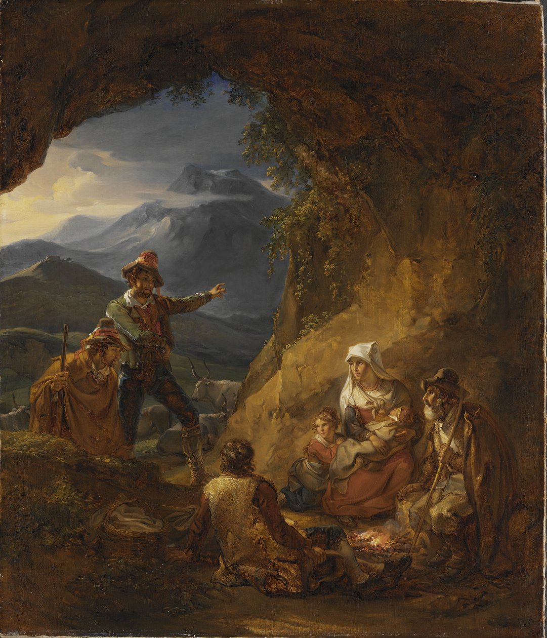 土匪进入牧羊人的住所，1823年 作者 亚历山大·劳瑞斯（AlexanderLauréus）